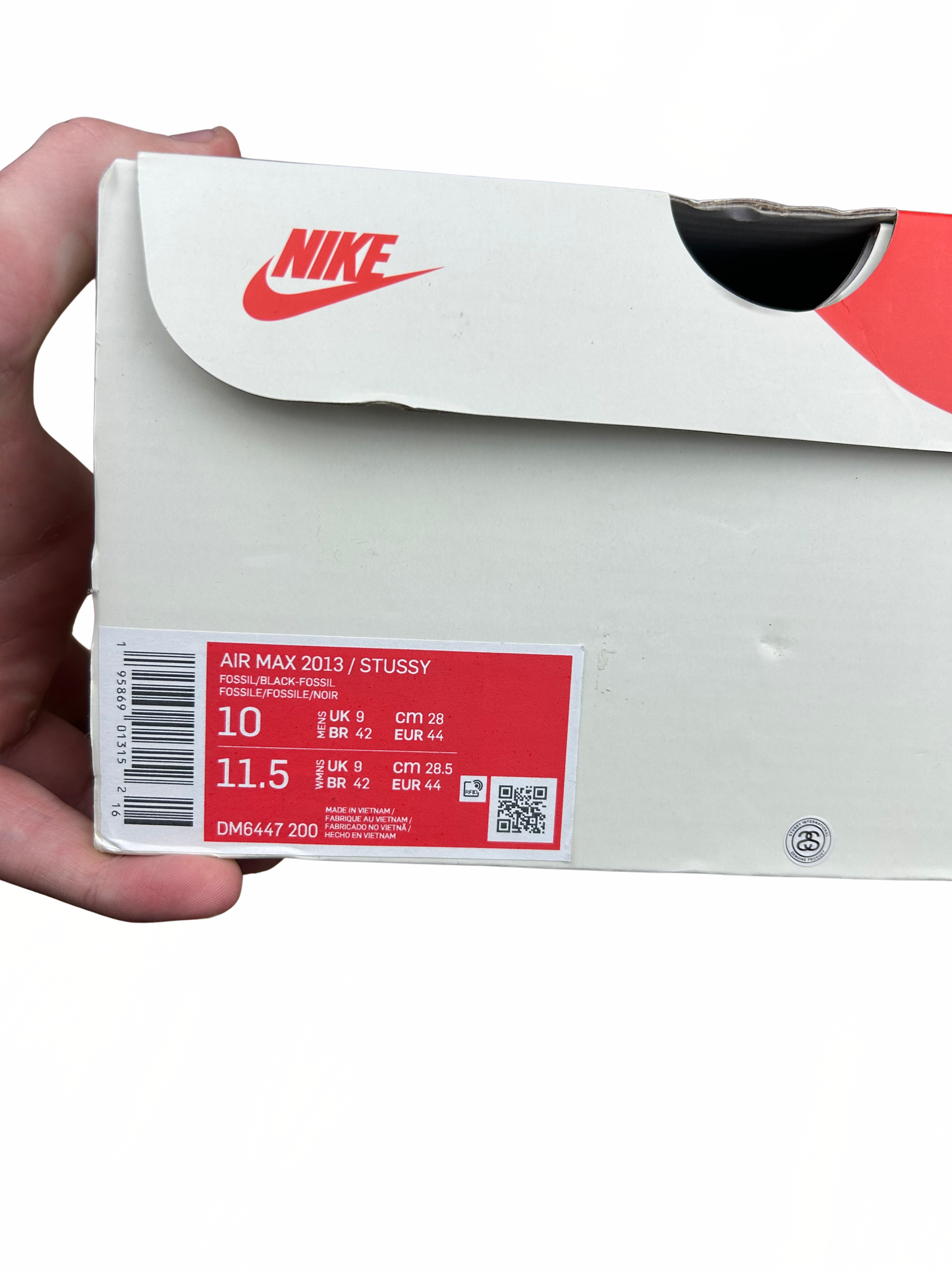 (44/10) Nike Air Max 2013 Stussy “Fossil”