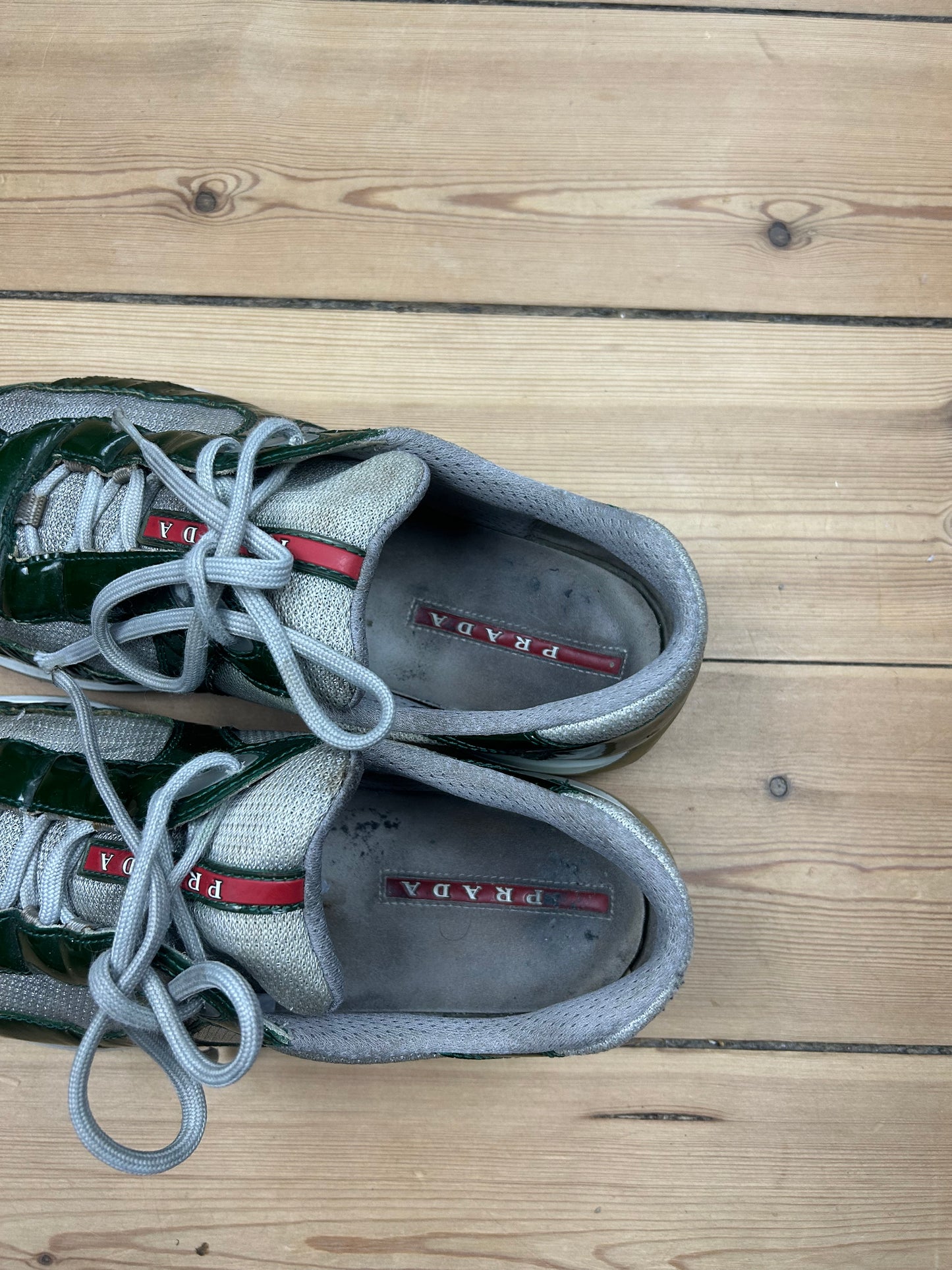 (45,5 / 9,5) Vintage Prada America’s Cup Green Mango