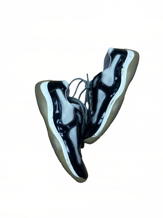 (41,5 / 6) Vintage Prada America’s Cup Navy Satin