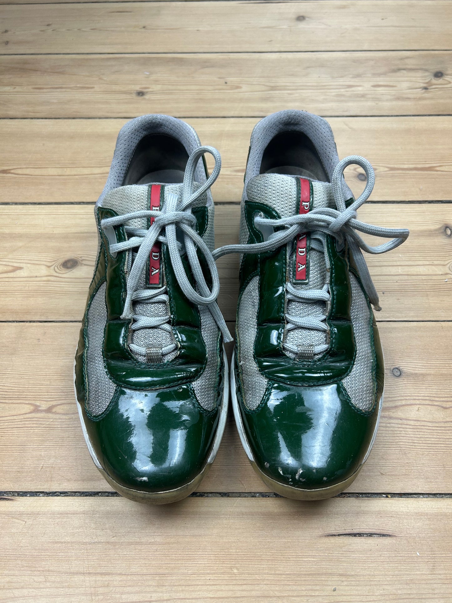 (45,5 / 9,5) Vintage Prada America’s Cup Green Mango