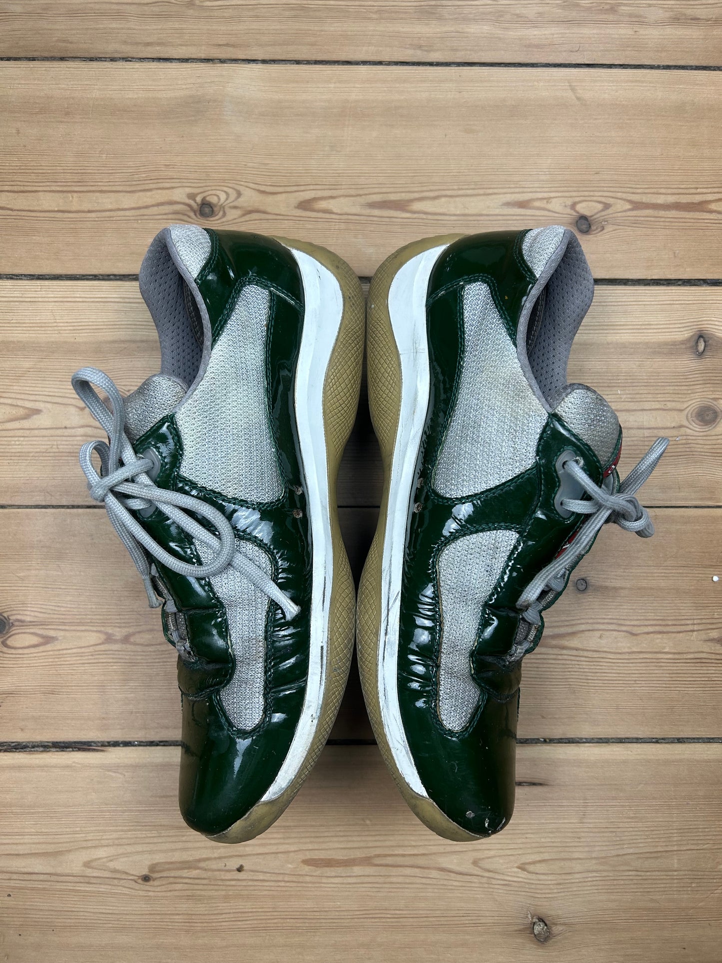 (45,5 / 9,5) Vintage Prada America’s Cup Green Mango